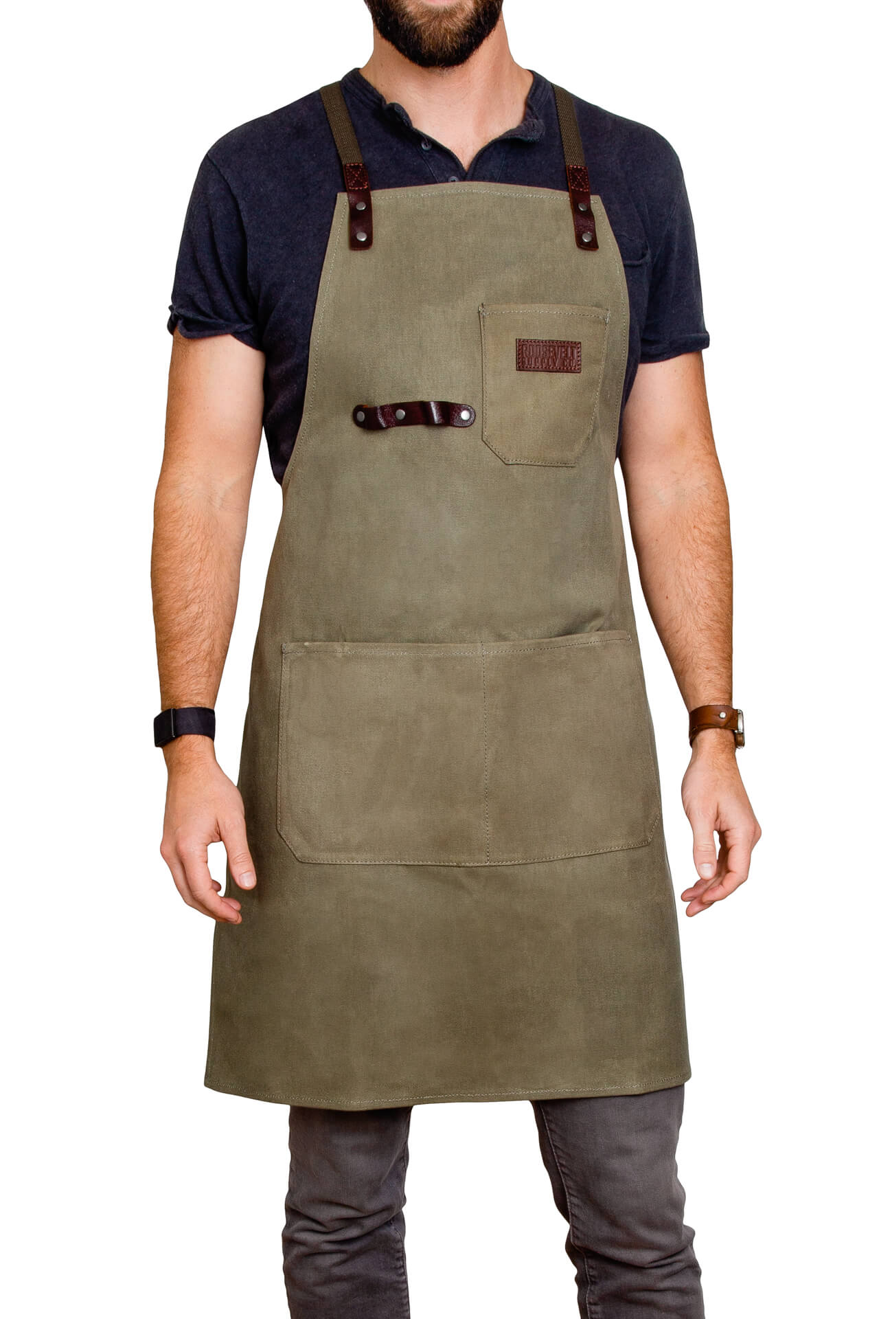 Waxed canvas apron