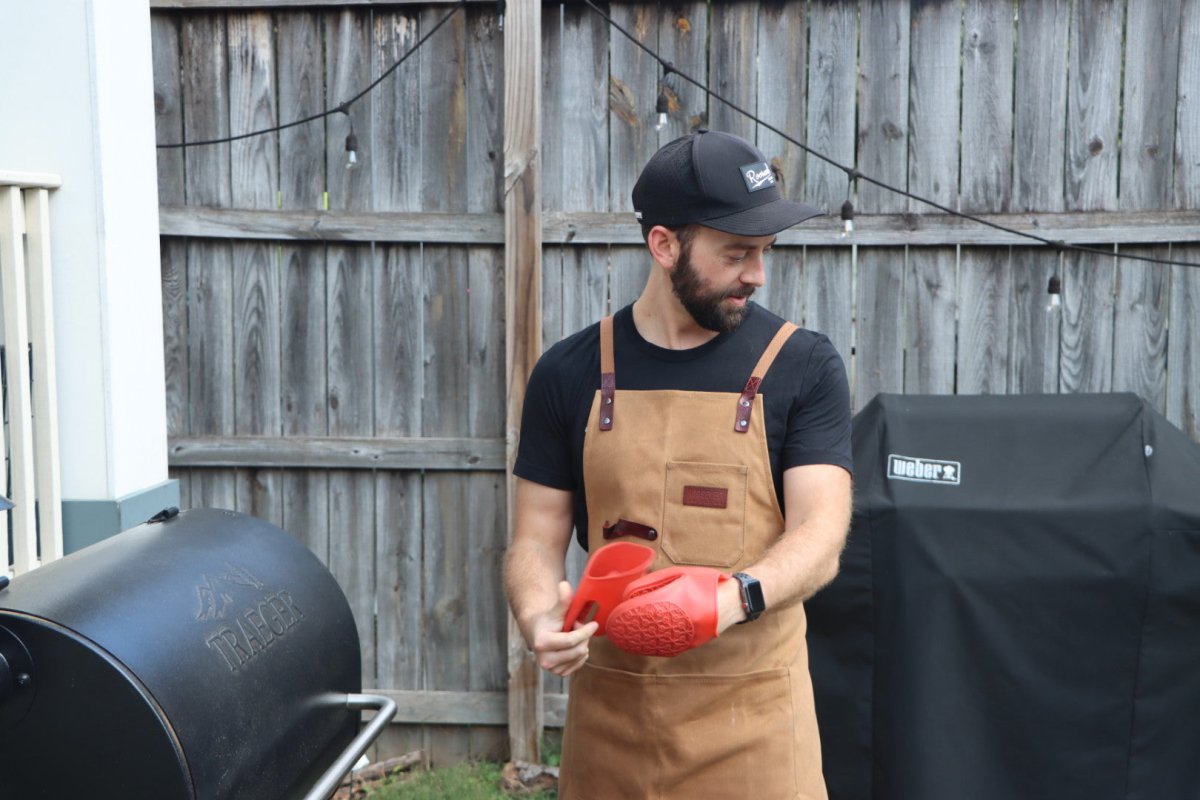 Waxed canvas apron