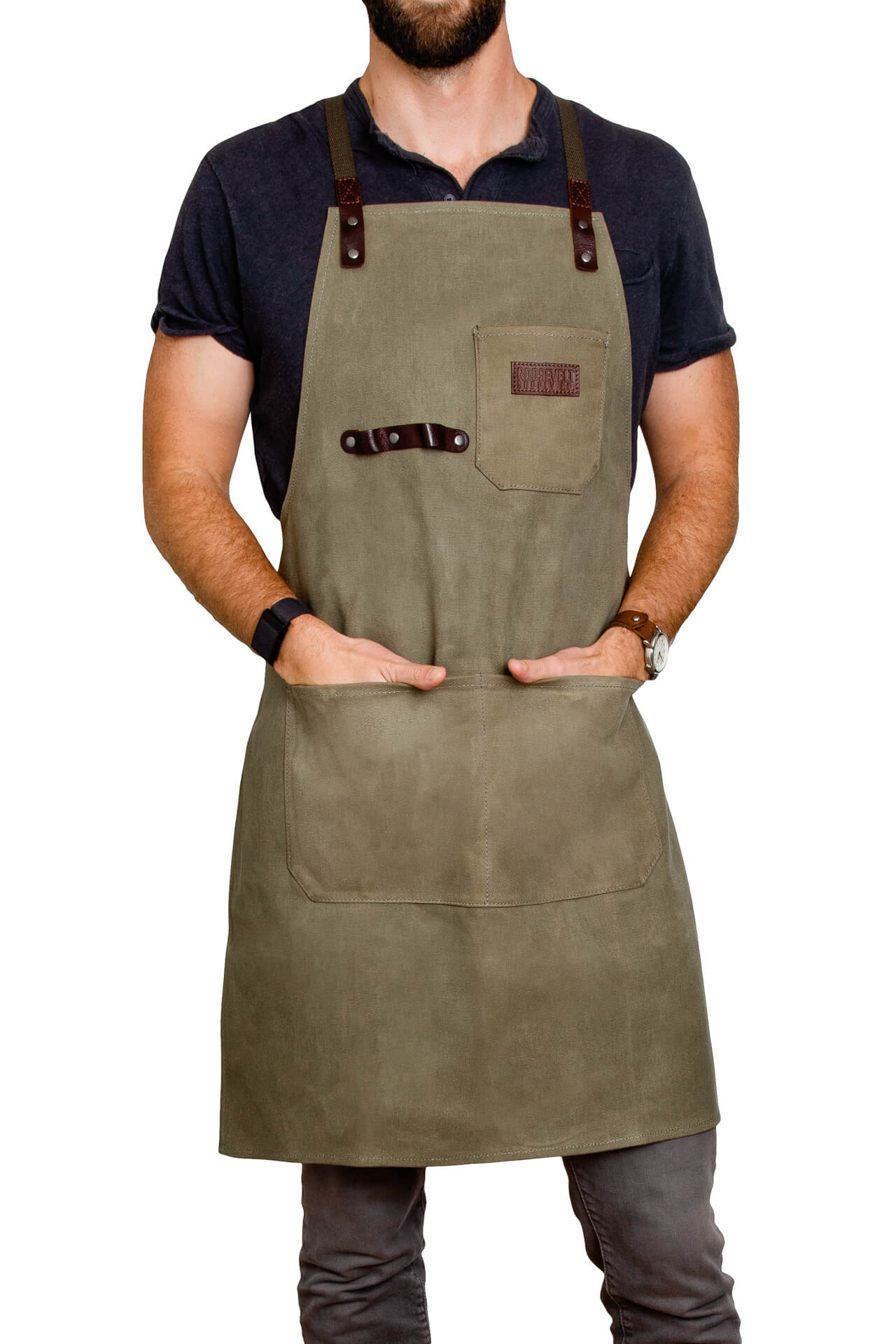 Waxed canvas apron